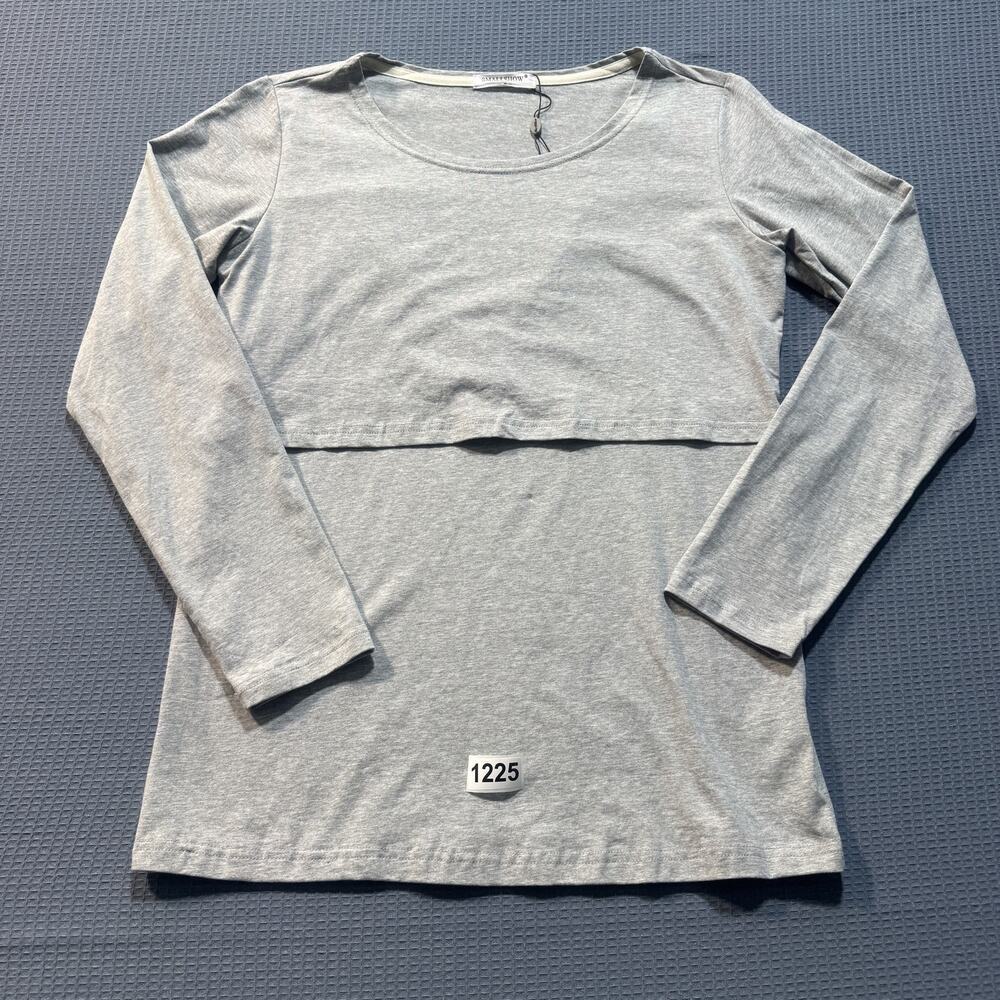 SmallShow Long-Sleeve Shirt Men Sz M Gray Pre-Owned Excellent